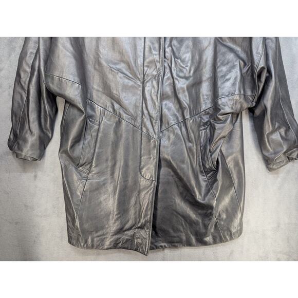 George Kriss by Maryse Roye Leather Jacket Made in Canada Womens Size 10 Vintage - Picture 3 of 12